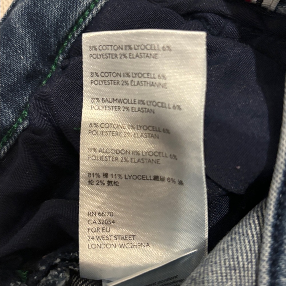 Pilcro and the Letterpress Dark Blue Flare Jeans high rise bootcut button fly - Picture 8 of 8